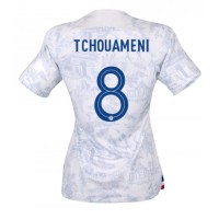 Echipament fotbal Franţa Aurelien Tchouameni #8 Tricou Deplasare Mondial 2022 pentru femei maneca scurta